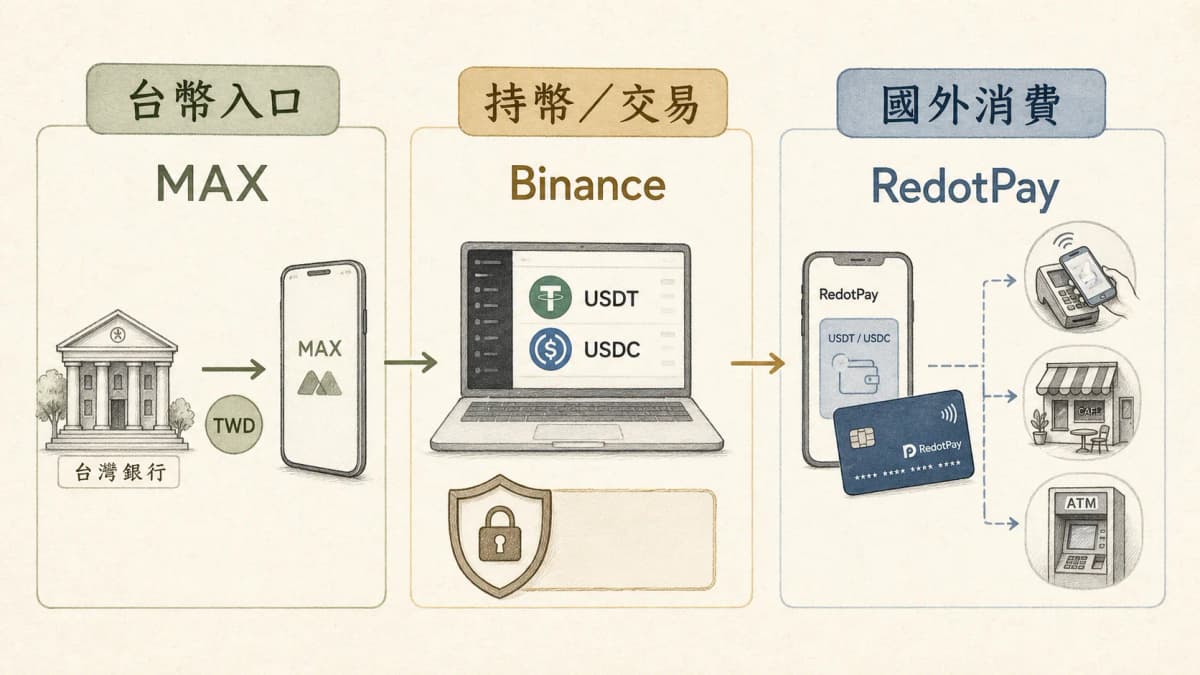 台幣入口、持幣交易與海外消費的工具分工