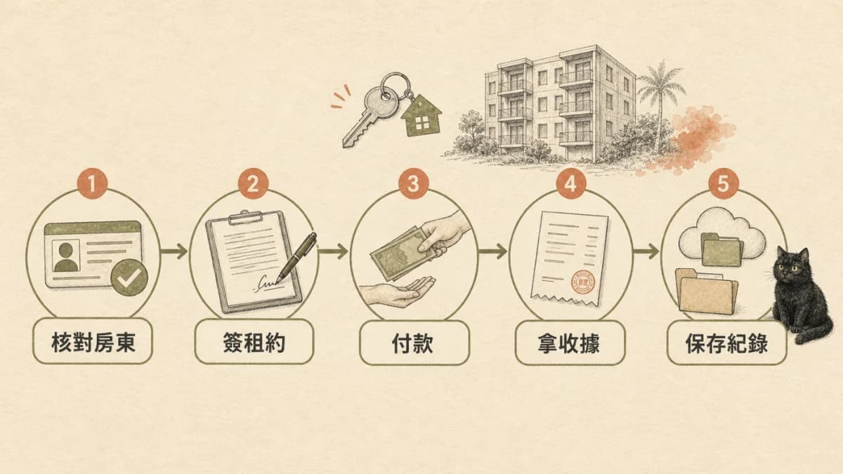 菲律賓房租留證流程:核對房東、簽租約、付款、拿收據與保存紀錄